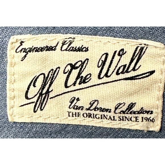 Vans Off The Wall Mens Shirt Button Up Classic Casual Pockets Chambray Medium - Picture 6 of 14